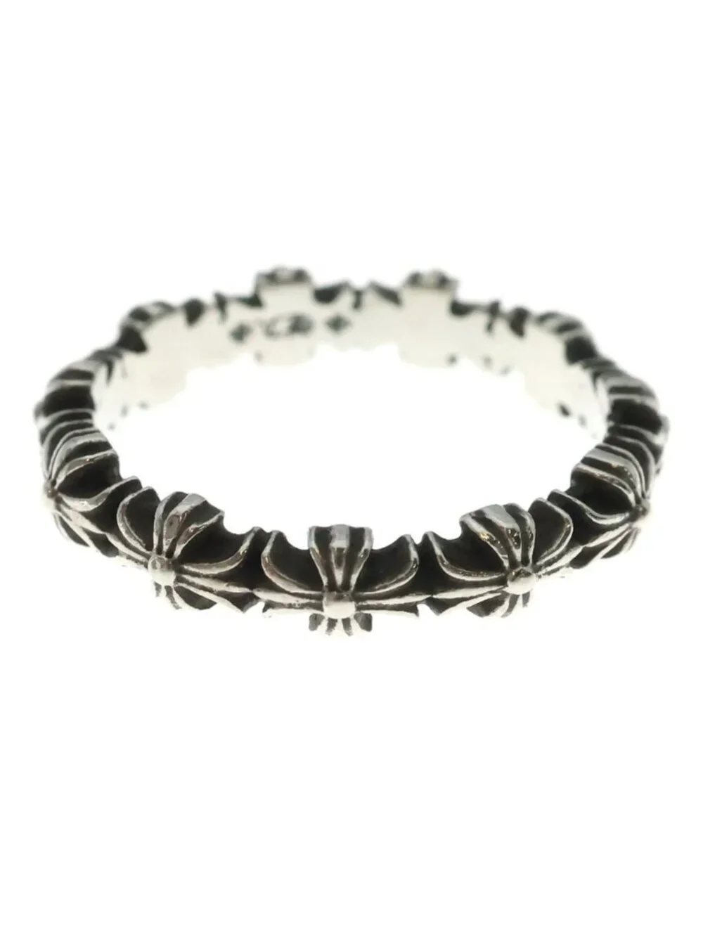 Chrome Hearts Cross Band Ring Silver